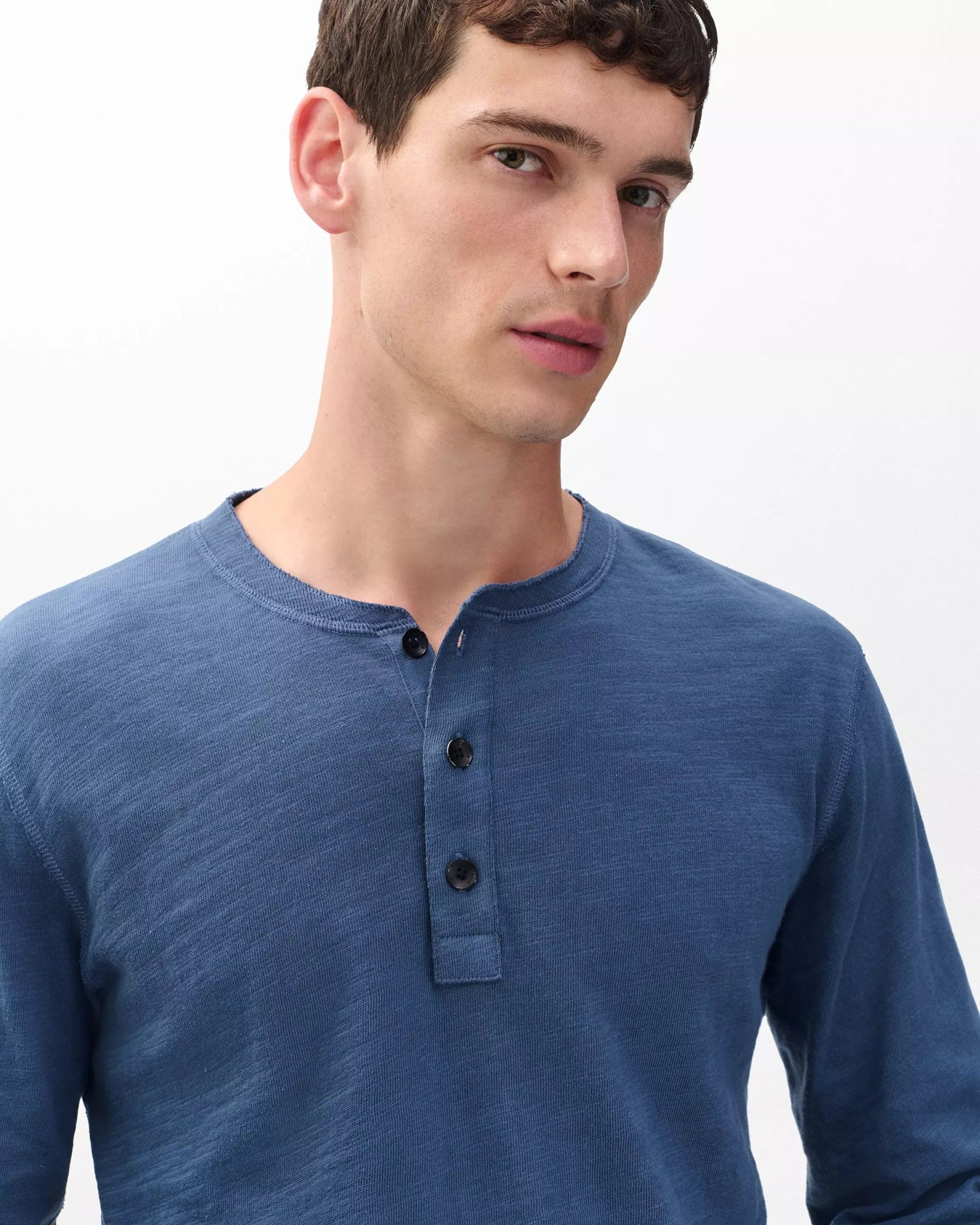Rag & Bone Classic Flame Henley in Indigo