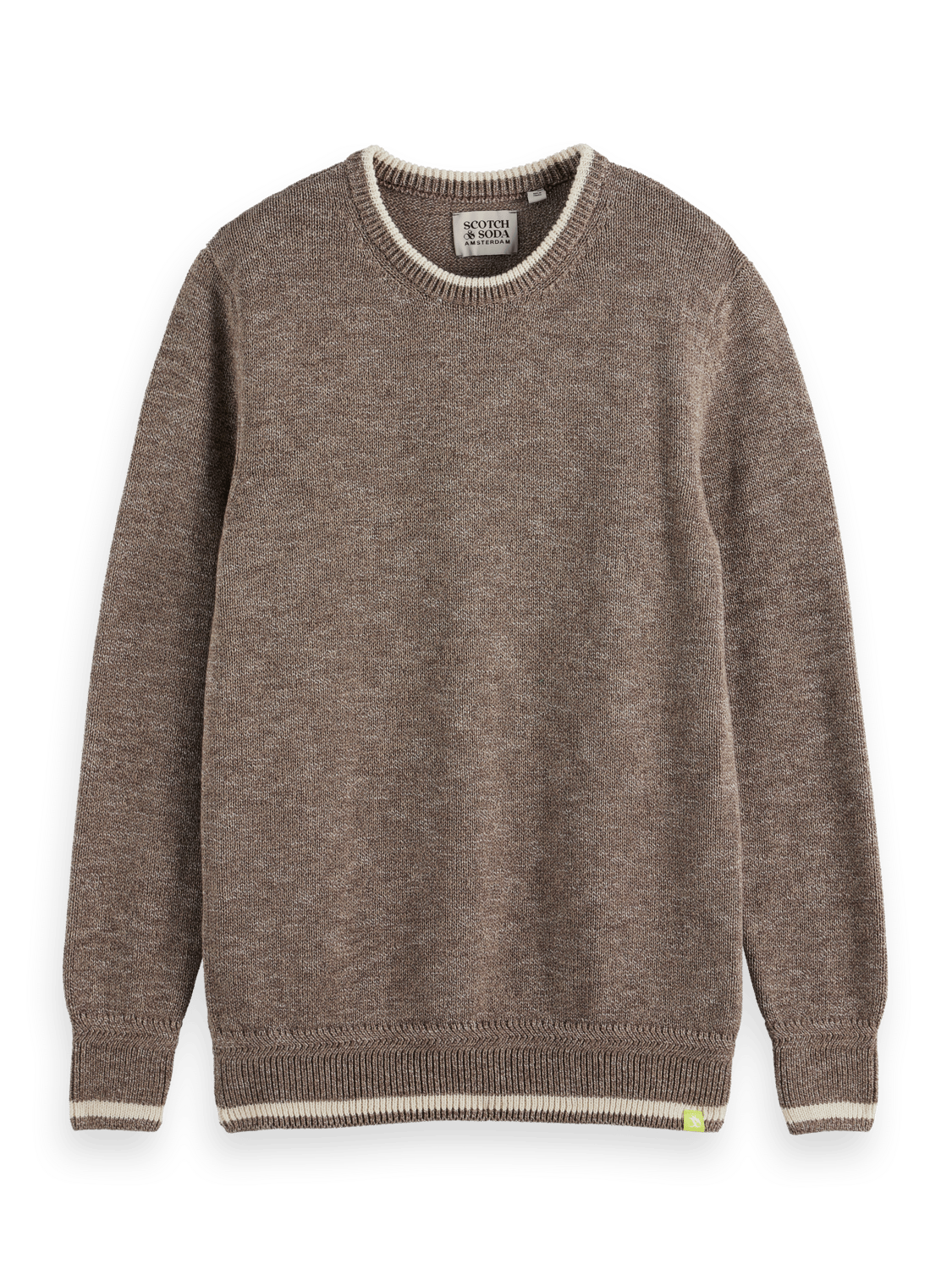 Regular Fit Melange Crewneck Pullover - Endless Waves