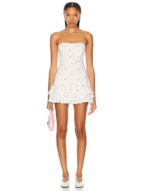 LoveShackFancy Sal Dress in White LoveShackFancy Sal Dress in White