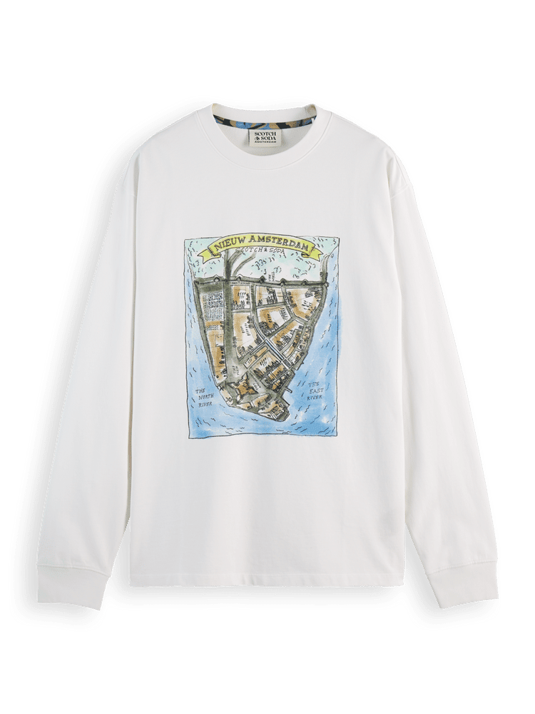 Amsterdam Artwork Relaxed Fit Long Sleeve T-Shirt - Endless Waves