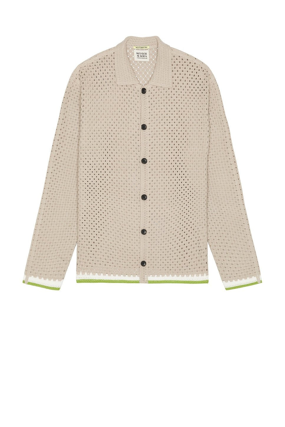 Scotch & Soda Scotch & Soda Crochet Long Sleeve Shirt Endless Waves