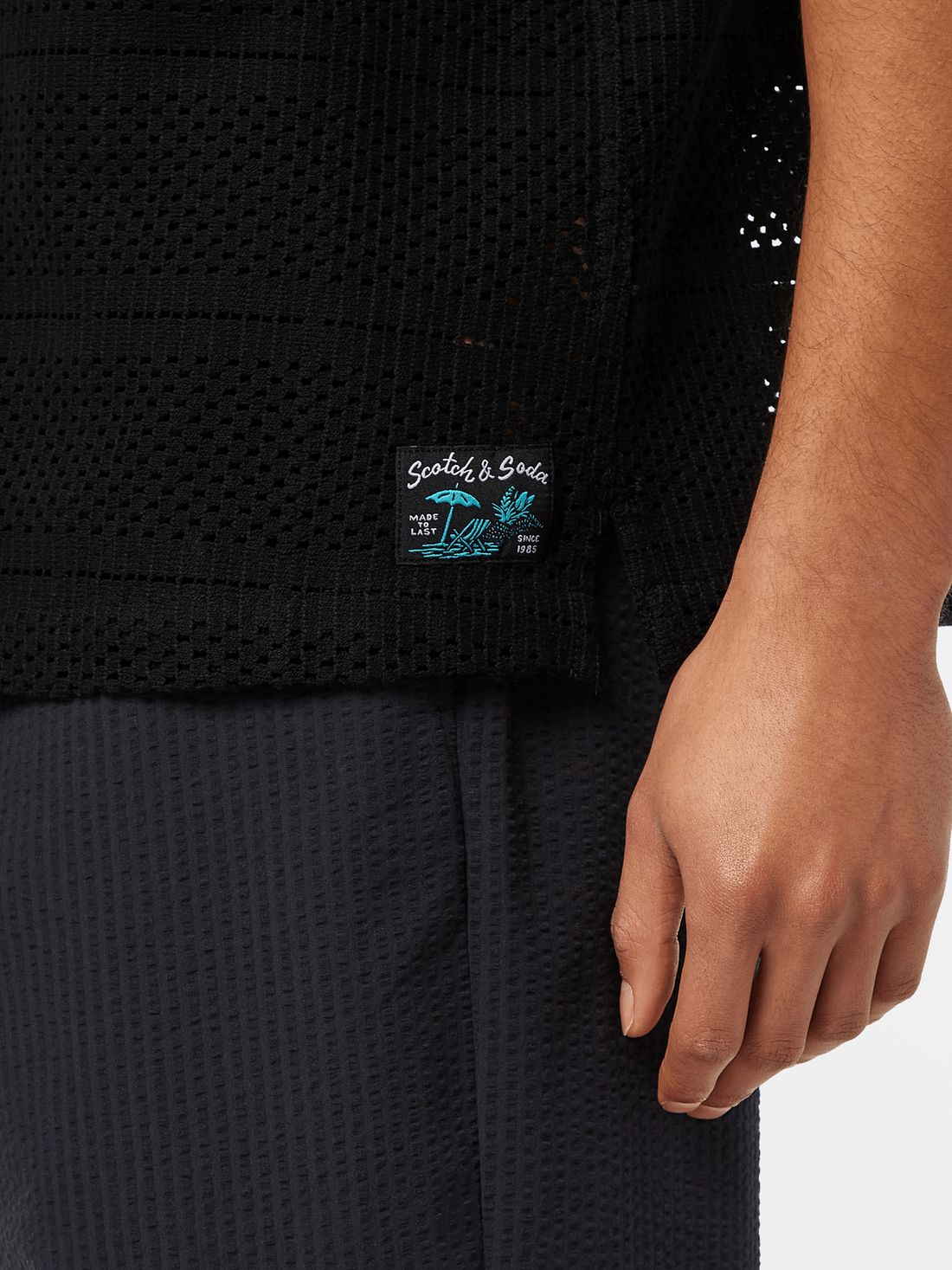 Scotch & Soda Scotch & Soda Crochet Relaxed Fit Shirt Endless Waves