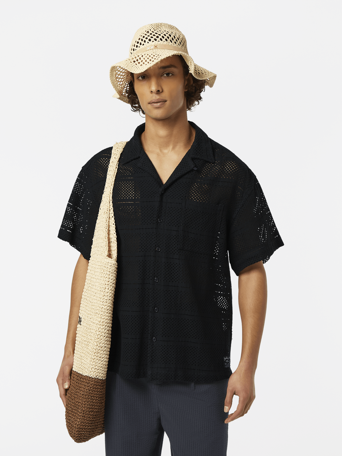 Scotch & Soda Scotch & Soda Crochet Relaxed Fit Shirt Endless Waves