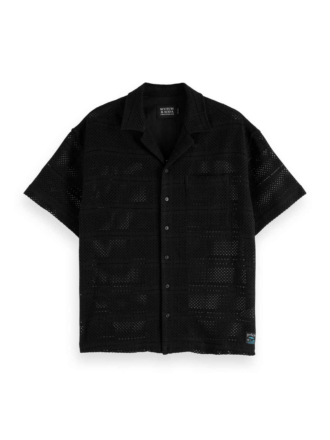 Scotch & Soda Crochet Relaxed Fit Shirt - Endless Waves