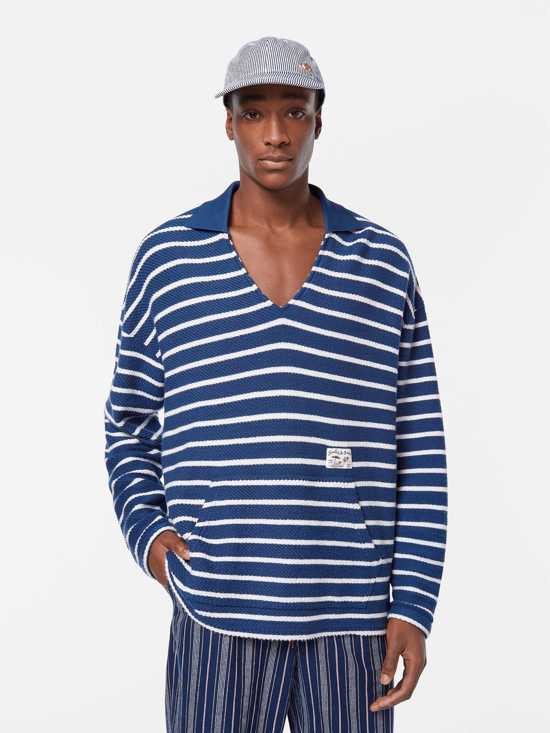 Scotch & Soda Loose Fit Loop Terry Sweatshirt - Endless Waves