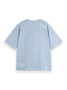 Scotch & Soda Loose Fit Slub Embroidery T-Shirt - Endless Waves
