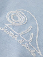 Scotch & Soda Loose Fit Slub Embroidery T-Shirt - Endless Waves