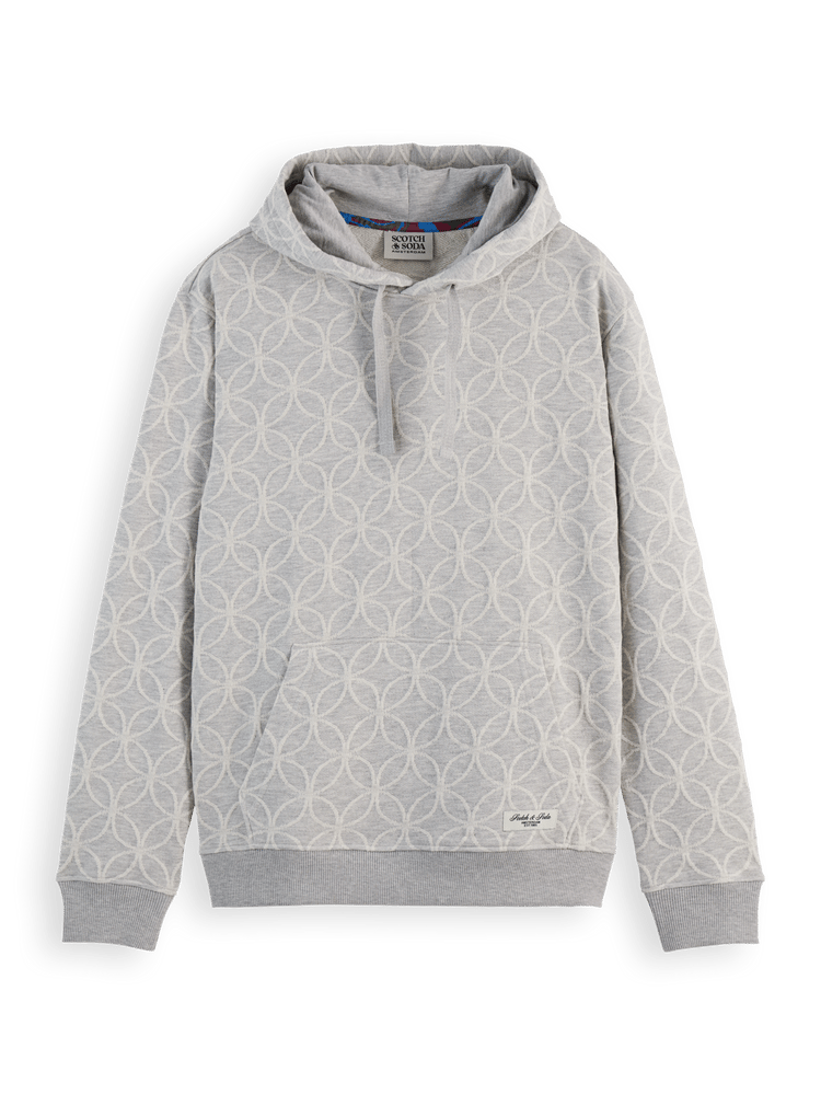Scotch & Soda Scotch & Soda Regular Fit Jacquard Hoodie Endless Waves