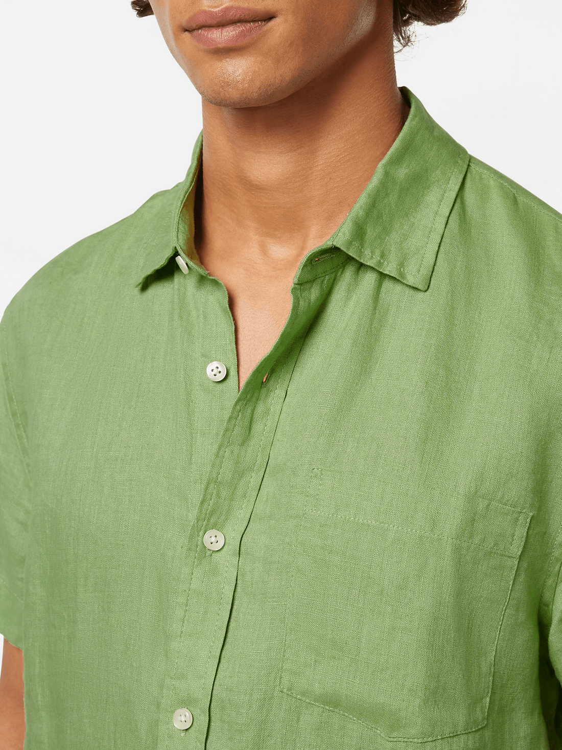 Scotch & Soda Regular Fit Linen Short Sleeve Shirt - Endless Waves
