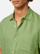 Scotch & Soda Regular Fit Linen Short Sleeve Shirt - Endless Waves