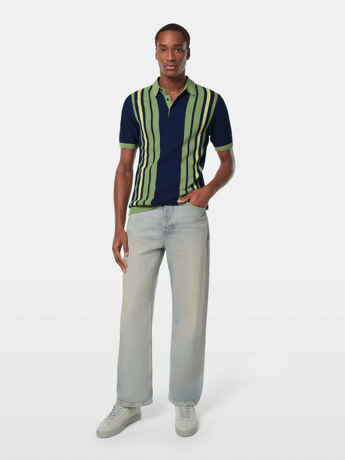 Scotch & Soda Regular Fit Structured Knit Polo - Endless Waves