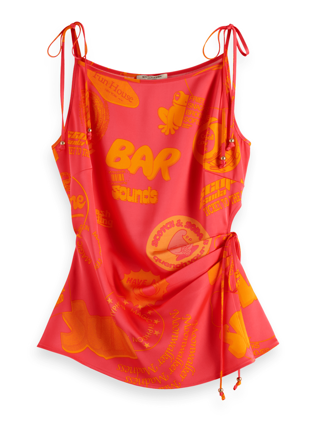 Scotch & Soda Scotch & Soda Satin Tank Top Endless Waves