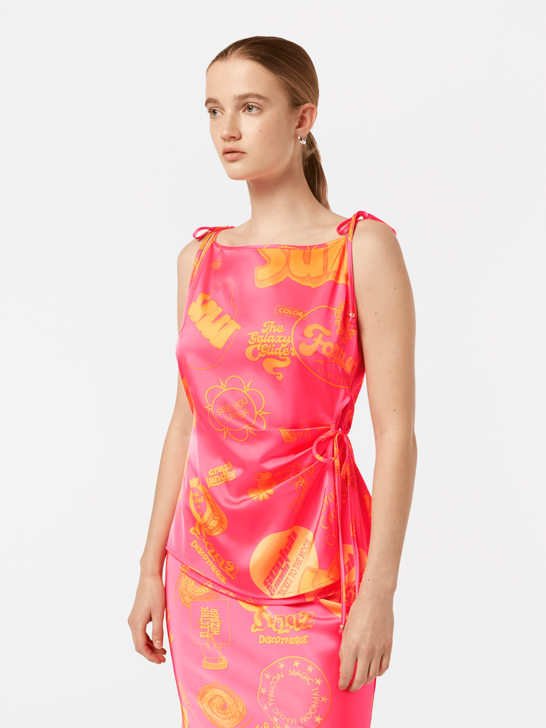 Scotch & Soda Scotch & Soda Satin Tank Top Endless Waves