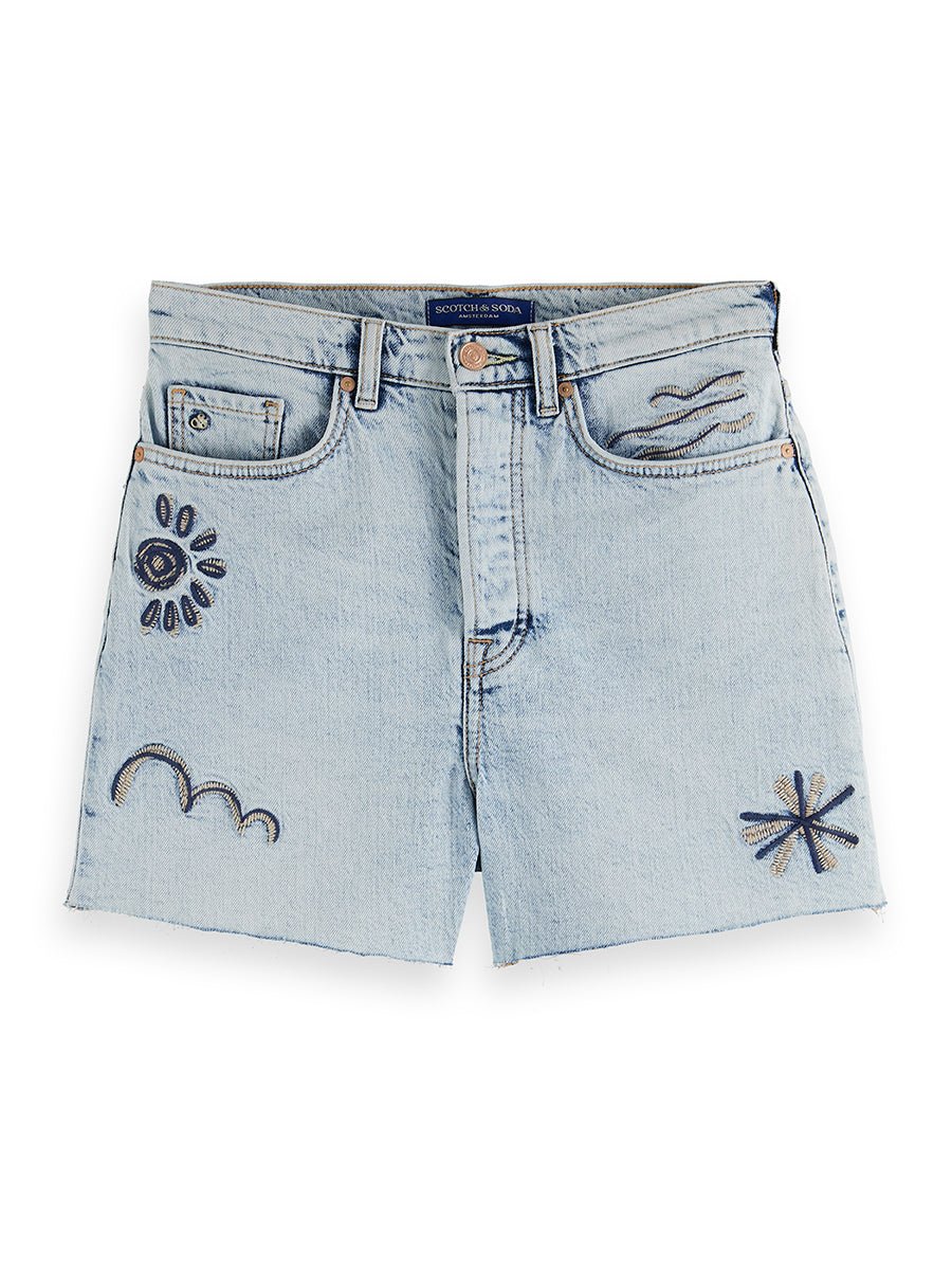 Scotch & Soda Scotch & Soda The Ray Cut Off Denim Short Endless Waves