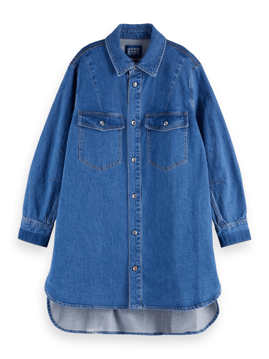 Scotch & Soda Washed Denim Shirtdress