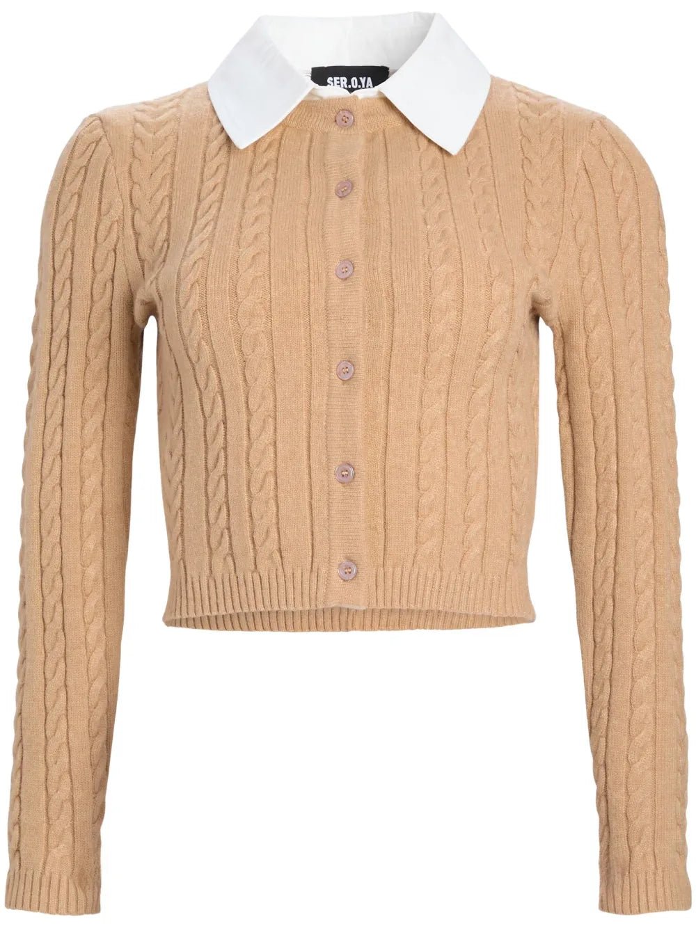 SER.O.YA Eloise Cable Knit Cardigan - Endless Waves