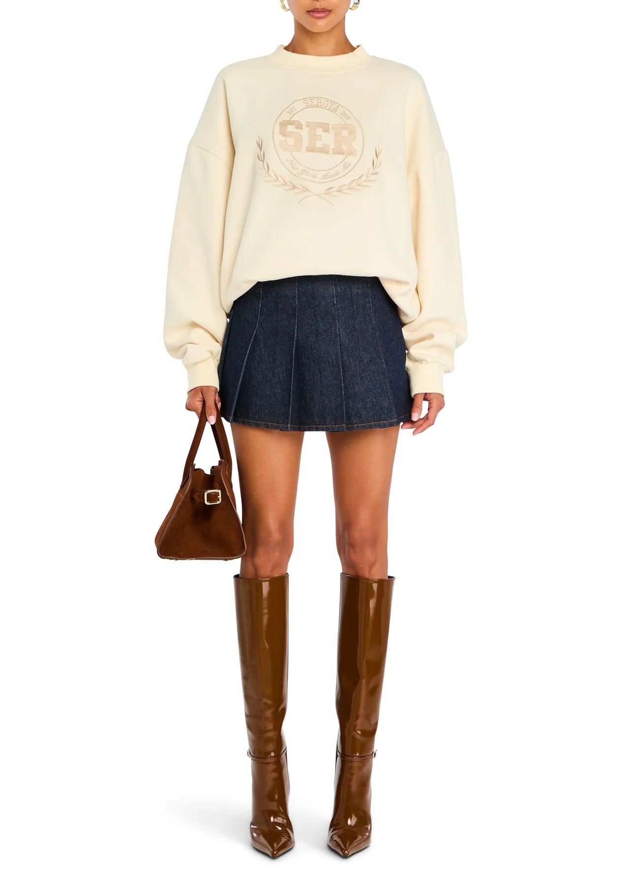 SER.O.YA Gimlet Mid - Rise Mini Skirt - Endless Waves