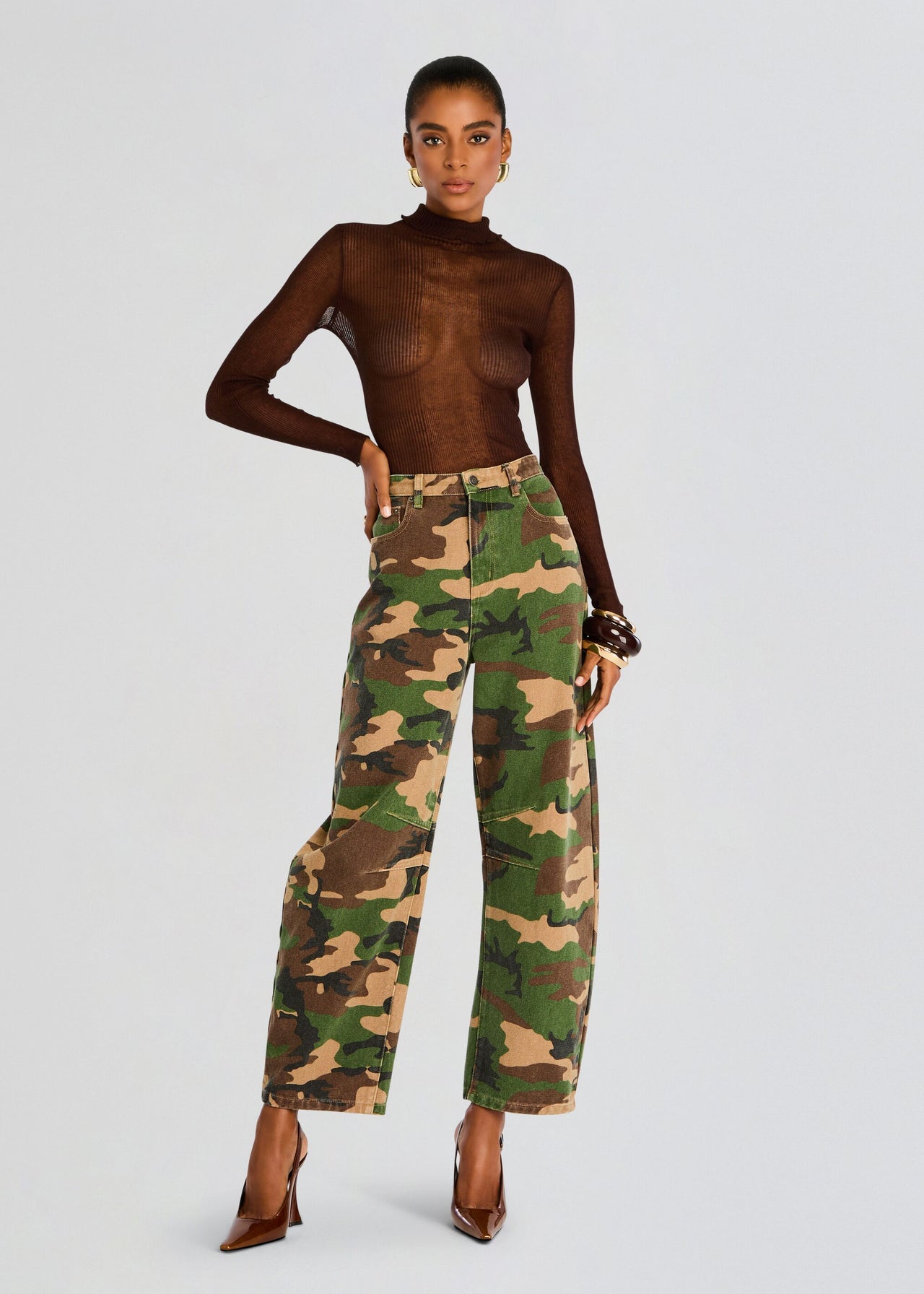 SER.O.YA Marbel Mid Rise Barrel Jean - Endless Waves