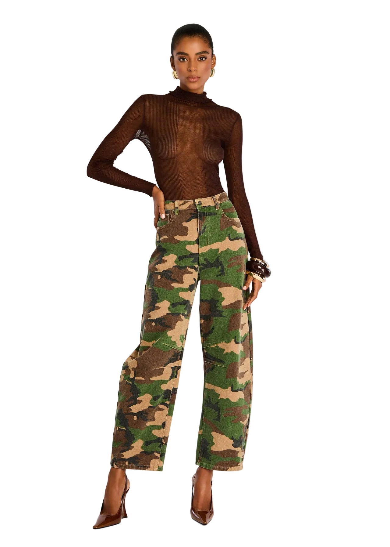 SER.O.YA Marbel Mid Rise Barrel Jean Endless Waves