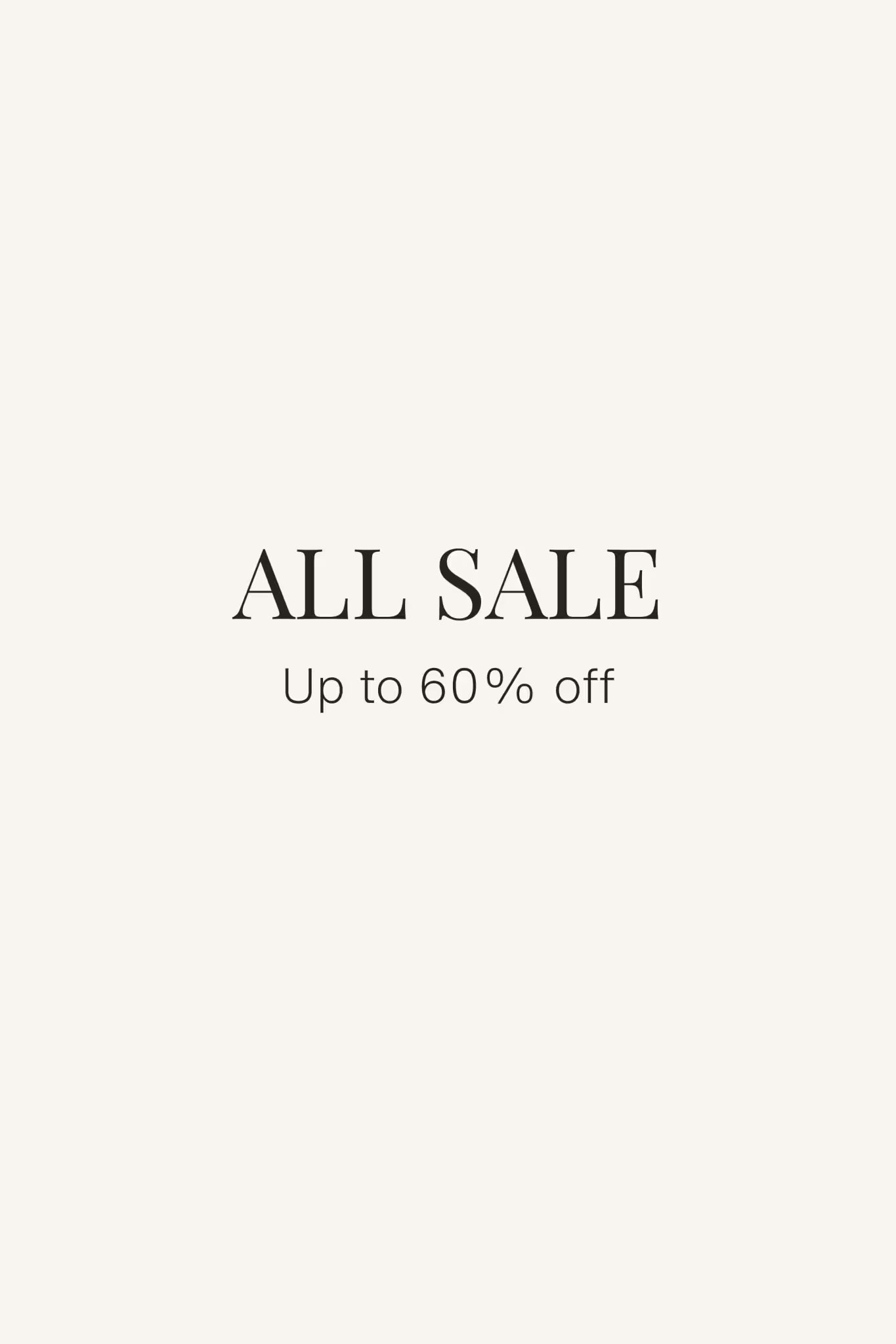 All Sale banner featuring up to 60% off men's and women's designer clothing at Endless Waves.