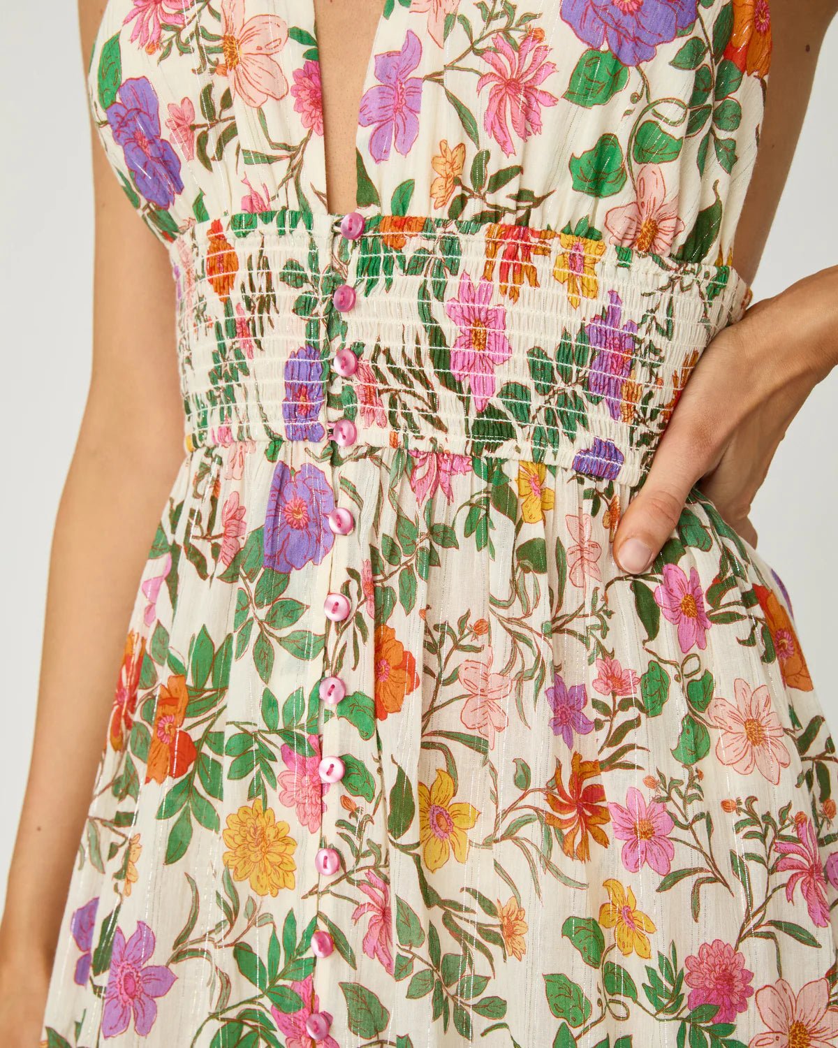 Shoshanna Halter Maxi Dress - Endless Waves