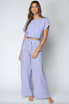 Stillwater The Linen Venice Wide Leg Pant - Endless Waves