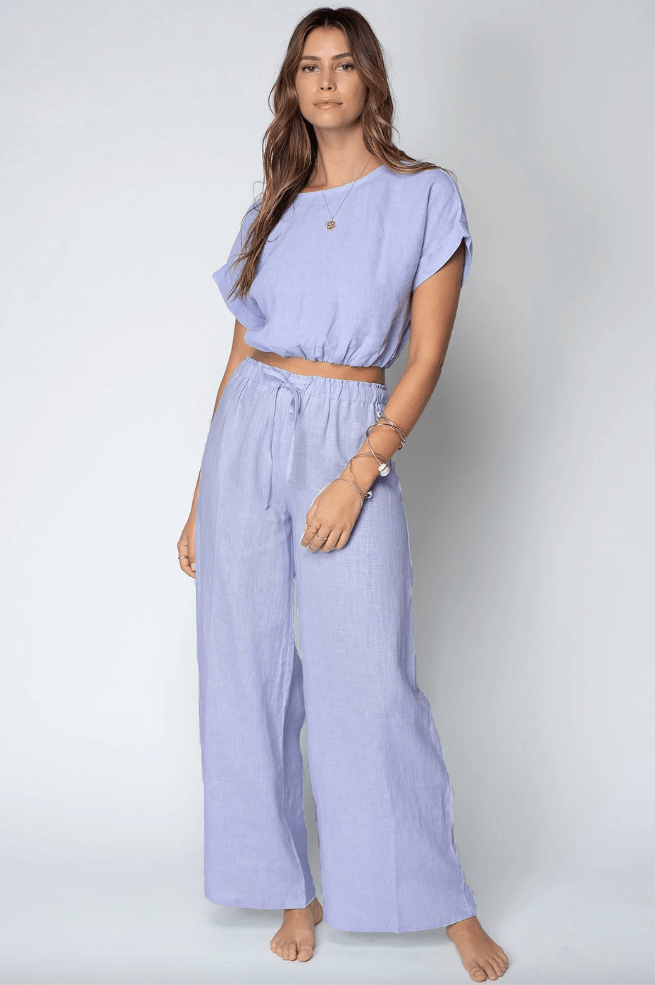 Stillwater The Linen Venice Wide Leg Pant - Endless Waves
