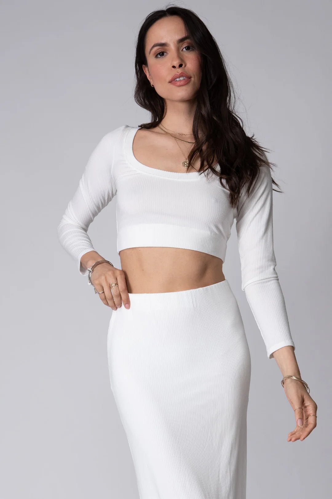 Stillwater Stillwater Wide Rib Ventanas Crop Top Endless Waves