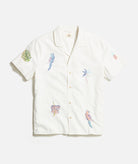 Stretch Selvage Embroidered Resort Shirt - Endless Waves