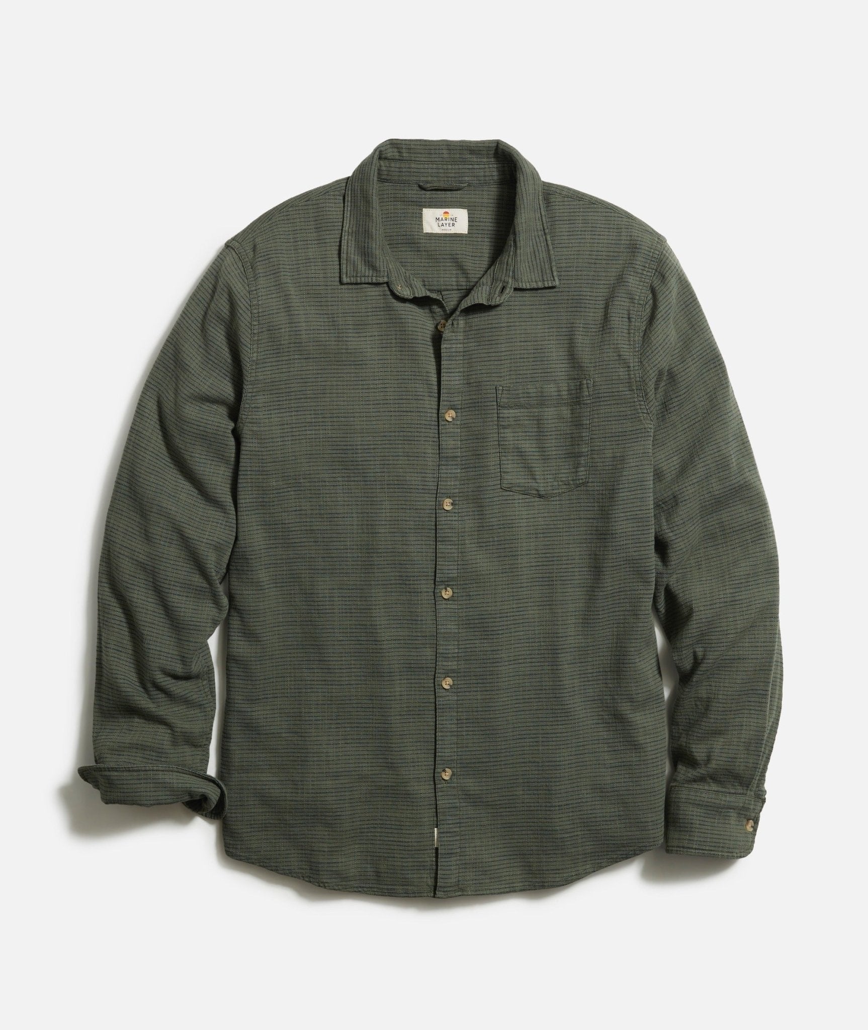 Stretch Selvage Long Sleeve Shirt - Endless Waves