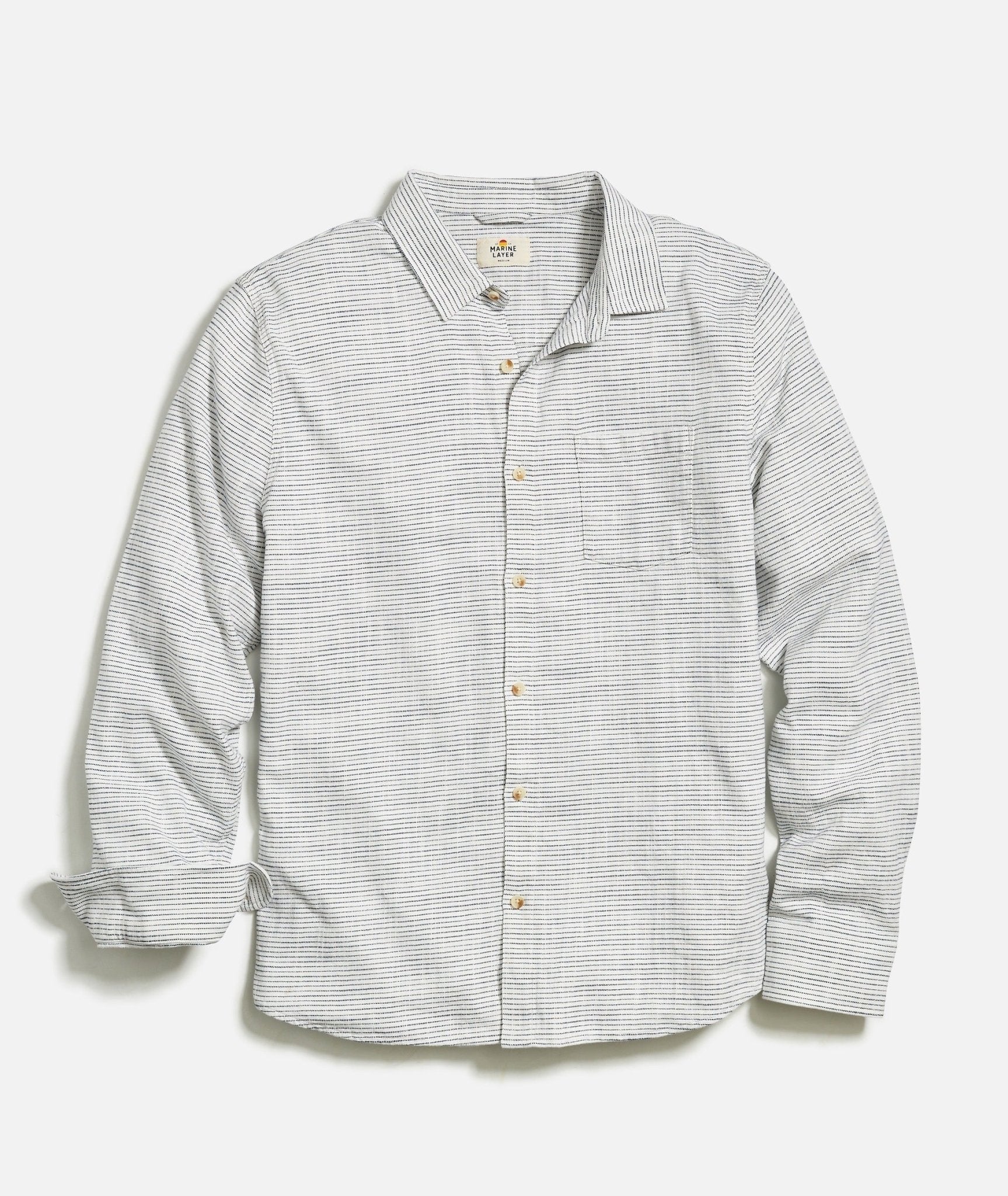 Stretch Selvage Long Sleeve Shirt - Endless Waves