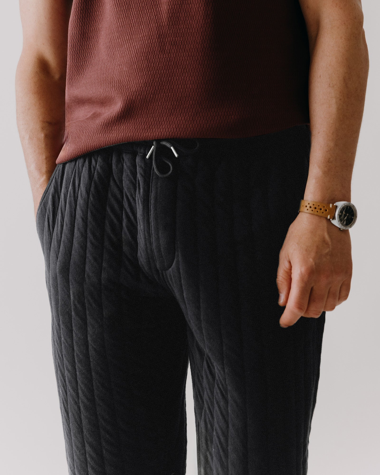 Taylor Stitch The Après Pant in Quilted Jersey - Endless Waves
