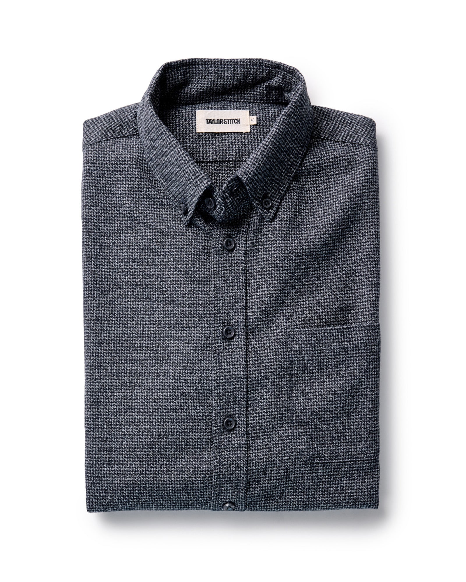 Taylor Stitch The Jack Shirt in Dark Navy Houndstooth - Endless Waves