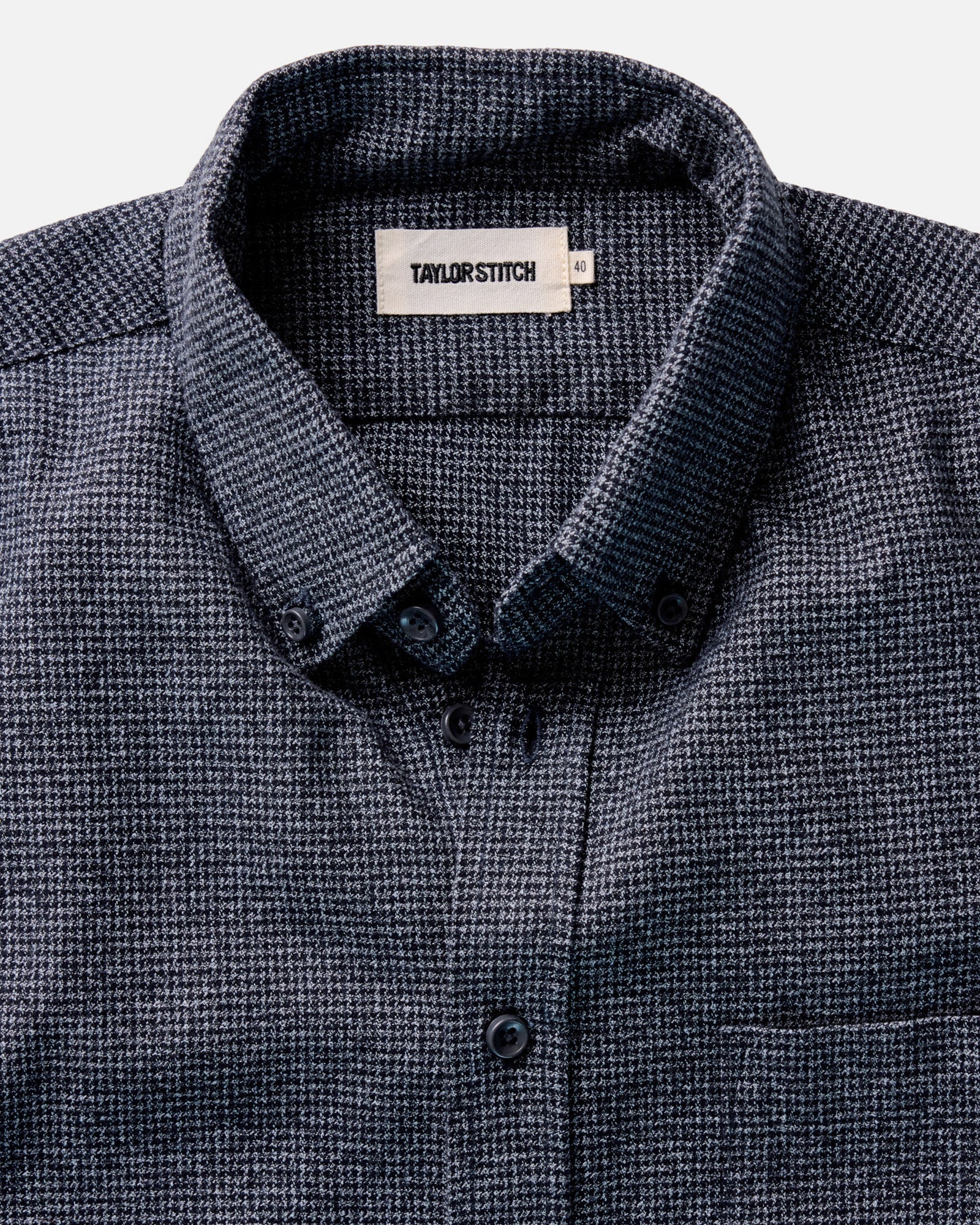 Taylor Stitch The Jack Shirt in Dark Navy Houndstooth - Endless Waves
