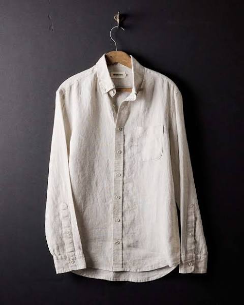 Taylor Stitch The Jack Shirt in Flax Linen - Endless Waves