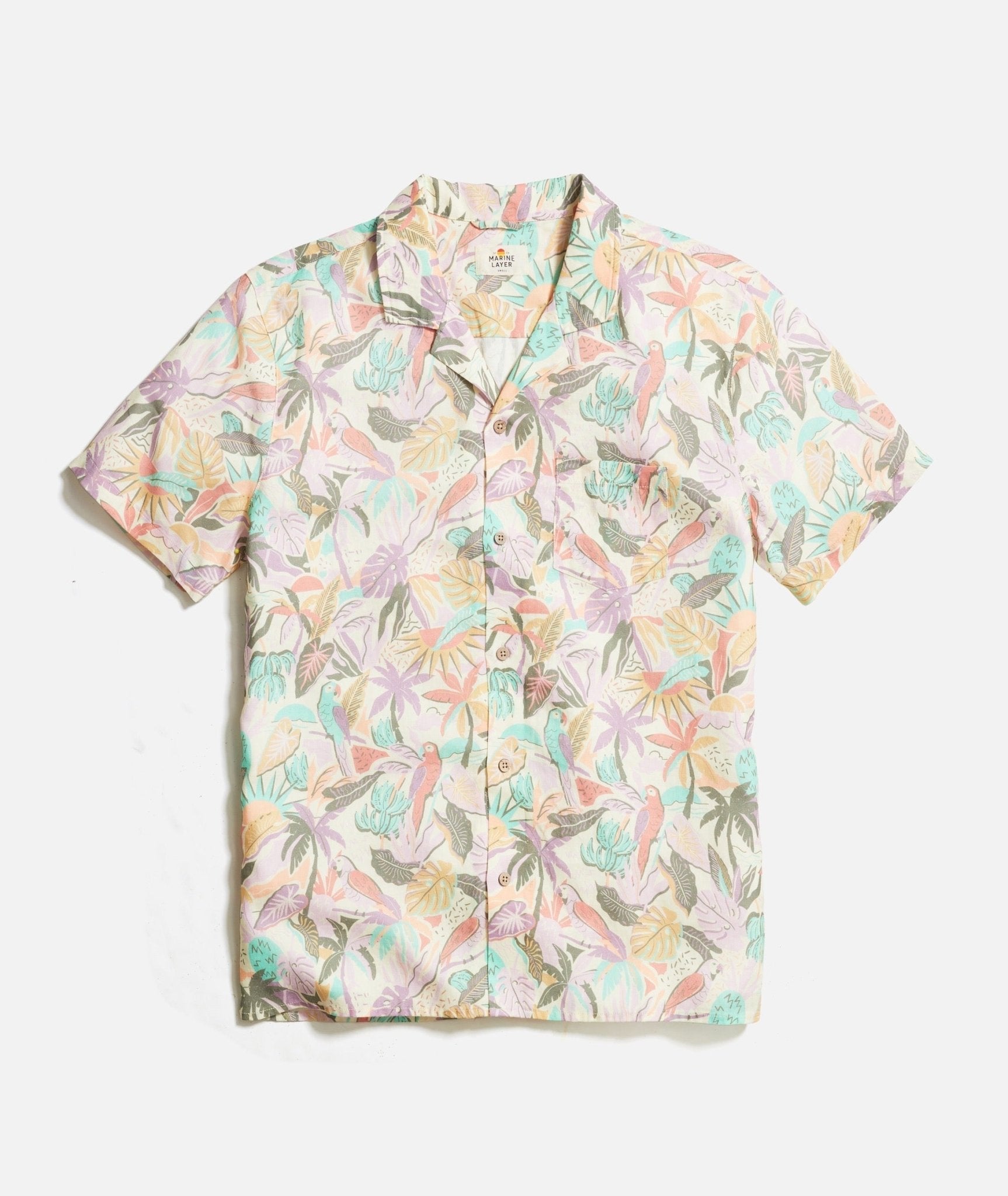 Marine Layer Marine Layer TENCEL Linen Resort Shirt - Final Sale Endless Waves