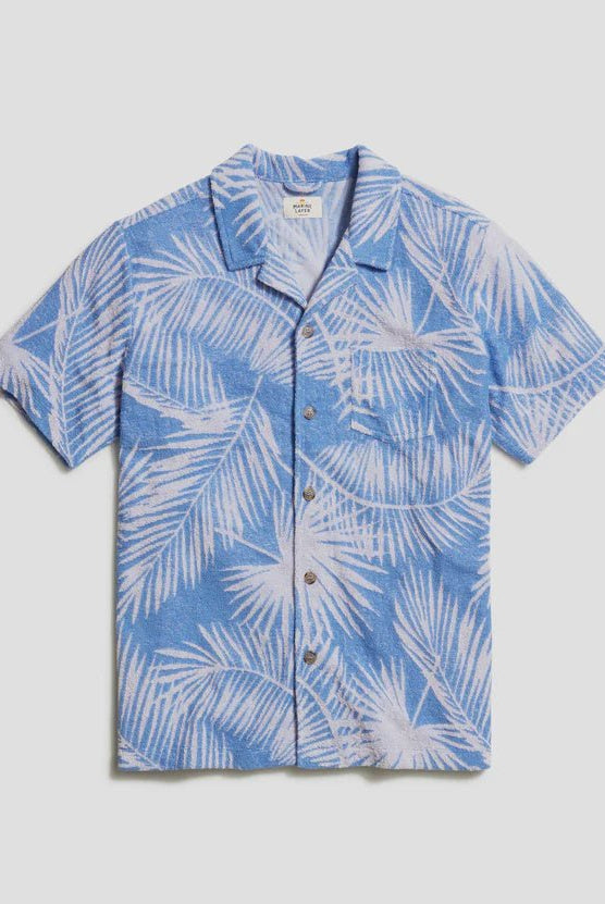 Terry Out Resort Shirt - Blue Frond - Endless Waves