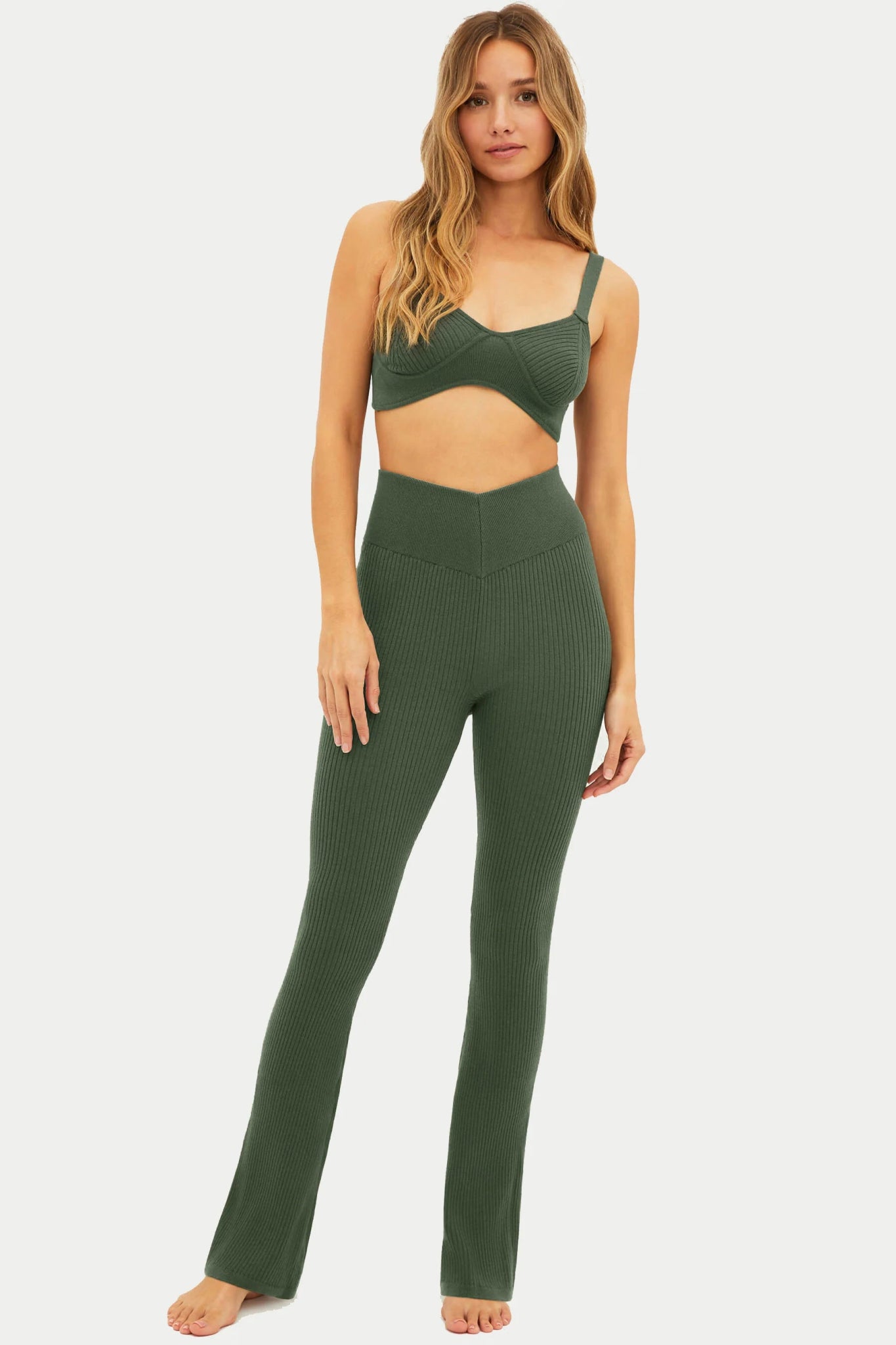 Beach Riot Beach Riot Olive Rib Tory Pant Endless Waves