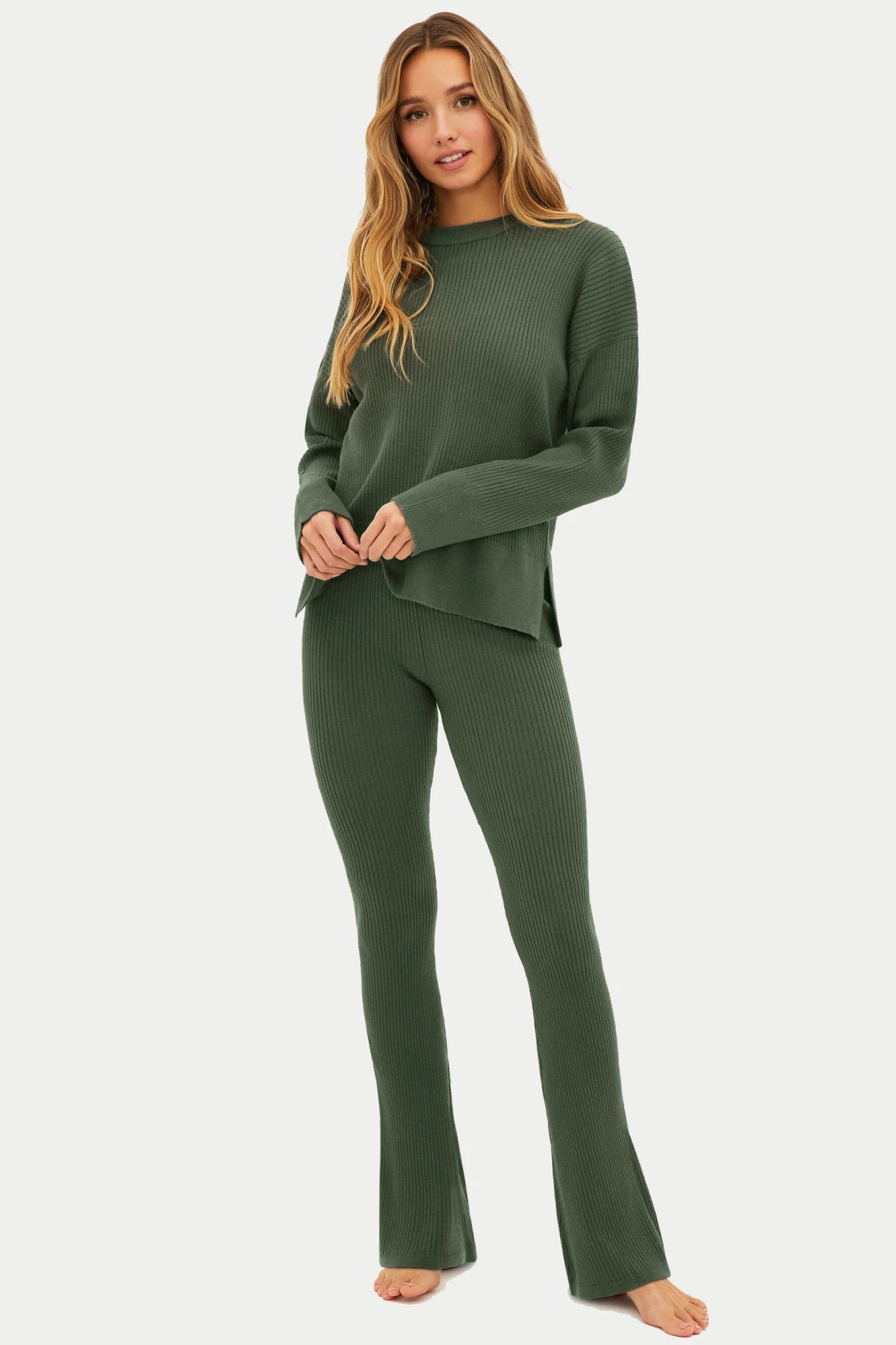 Beach Riot Beach Riot Olive Rib Tory Pant Endless Waves