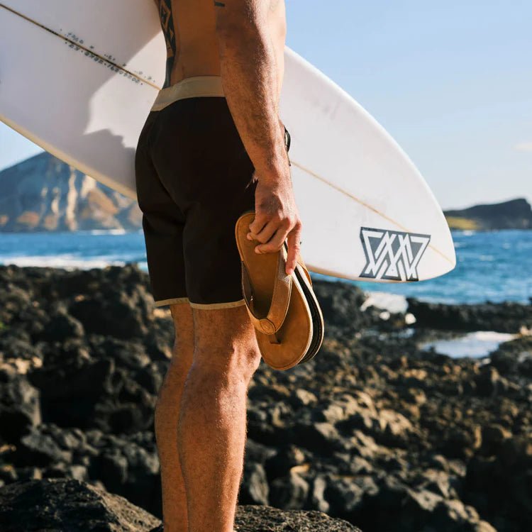 OluKai OluKai Men's Tuahine Waterproof Leather Sandals Endless Waves