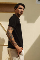 Umber and Ochre Manbir Johnny Collar Knit Polo