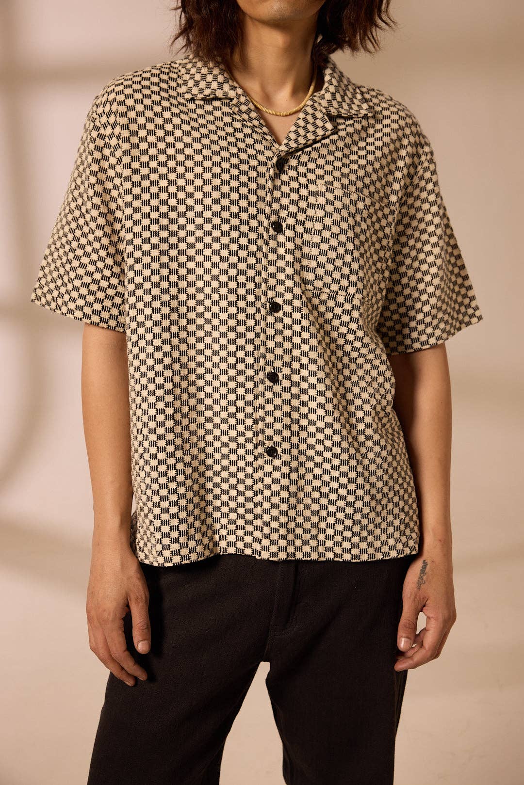 Umber & Ochre Crochet Khushi Camp Shirt