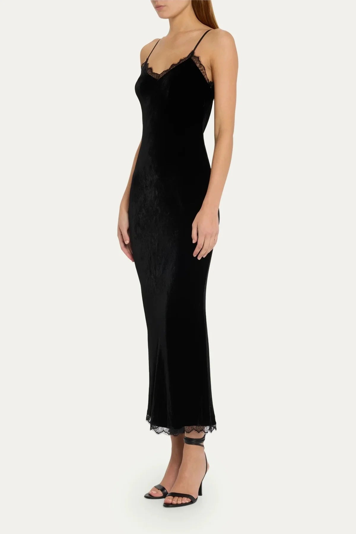 LoveShackFancy LoveShackFancy Venus Velvet Midi Dress Endless Waves