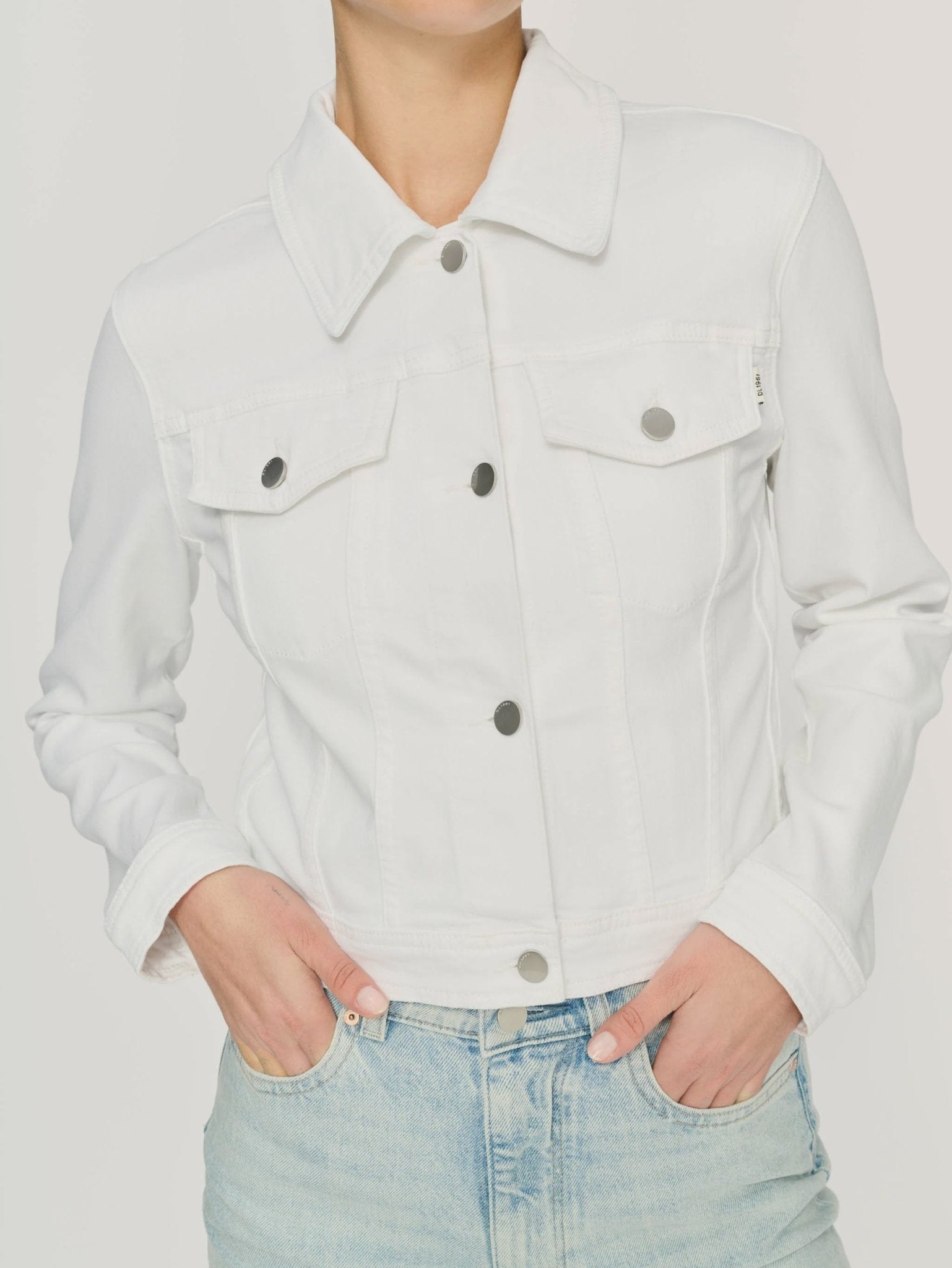 DL1961 DL1961 Vika Denim Jacket in White Endless Waves