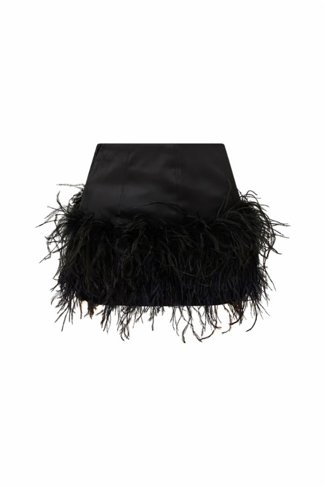 LoveShackFancy LoveShackFancy Viviette Feather Mini Skirt Endless Waves