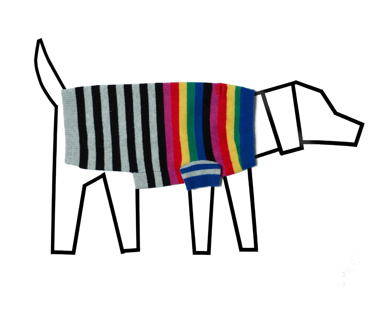 Ware of the Dog Ware of the Dog Mixed Up Stripes Sweater Endless Waves