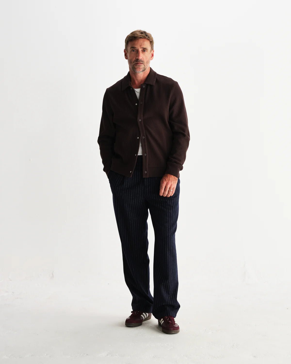 Wax London Hays Structured Waffle Overshirt - Endless Waves