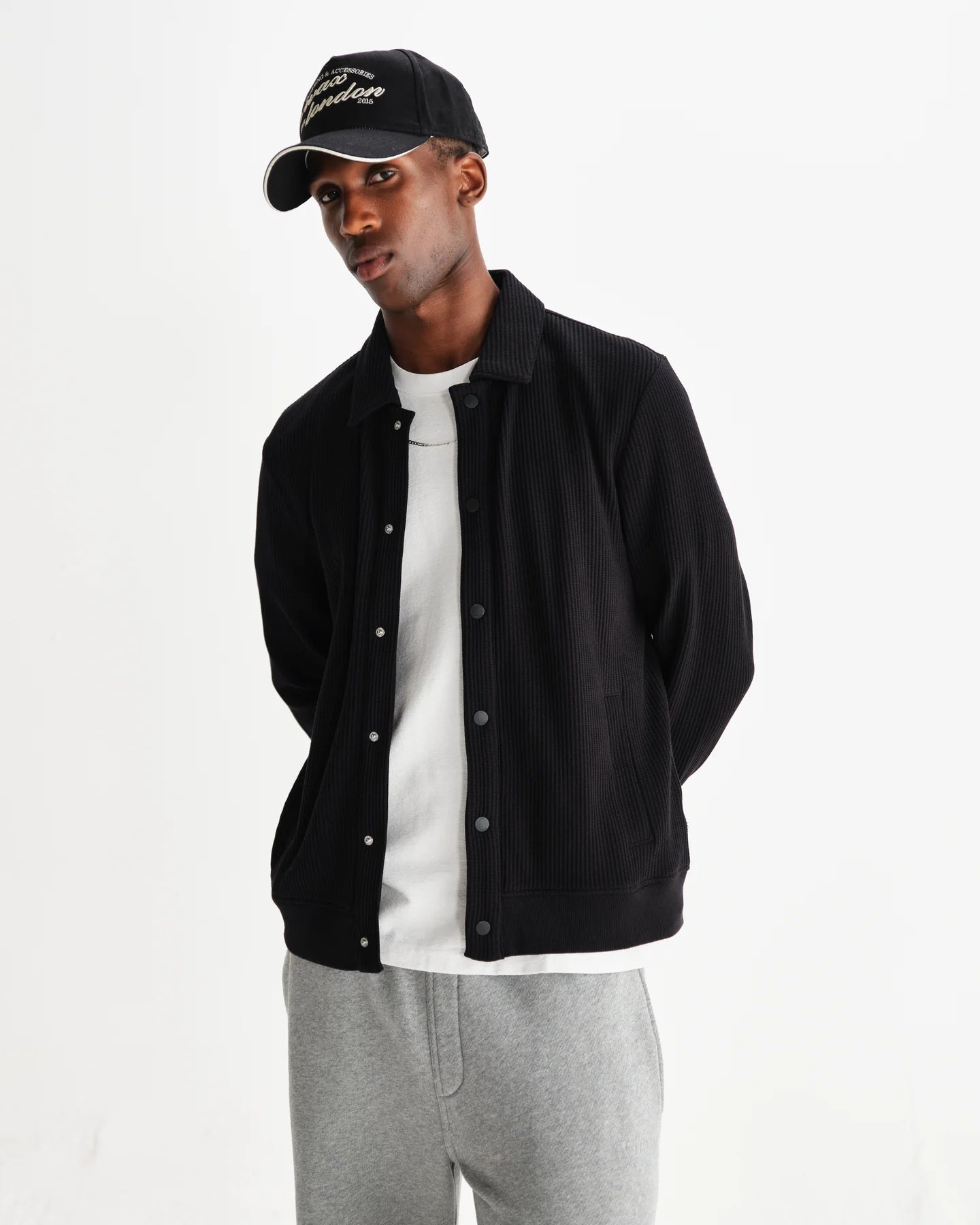 Wax London Hays Structured Waffle Overshirt - Endless Waves