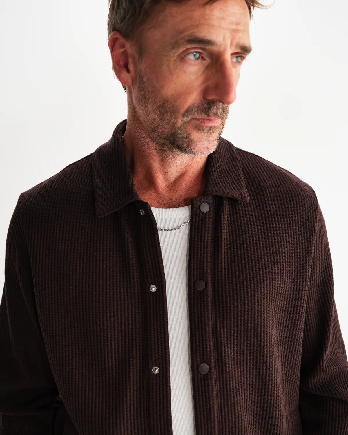 Wax London Hays Structured Waffle Overshirt - Endless Waves