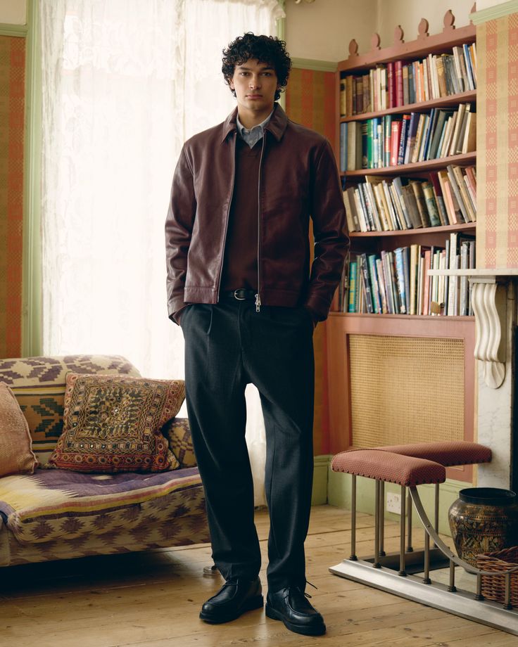 Wax London Wax London Kendal Leather Jacket Endless Waves